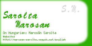 sarolta marosan business card