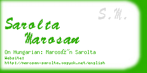 sarolta marosan business card